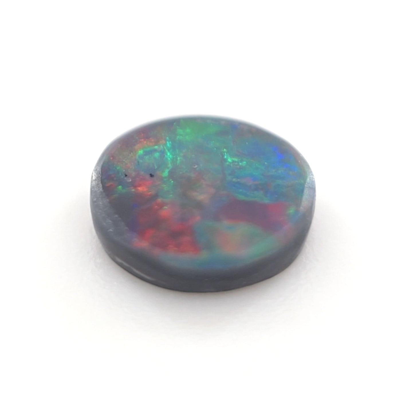 Lightning Ridge Dark Opal Round Cabochon 0.44 Ct – Australian Natural Opal