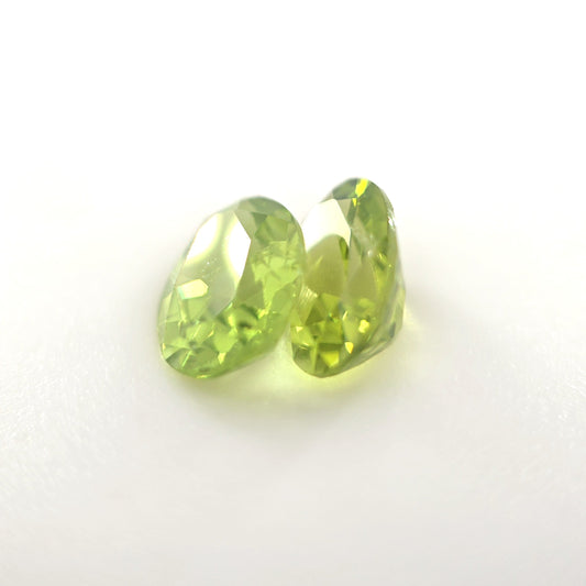 Peridot Cushion Cut Pair 2.45 Ct Tw – Lime Green Matching Pair