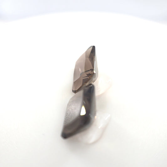 4.02 Ct Tw Smoky Quartz Matched Pair Rectangle Cut – Smoky Brown