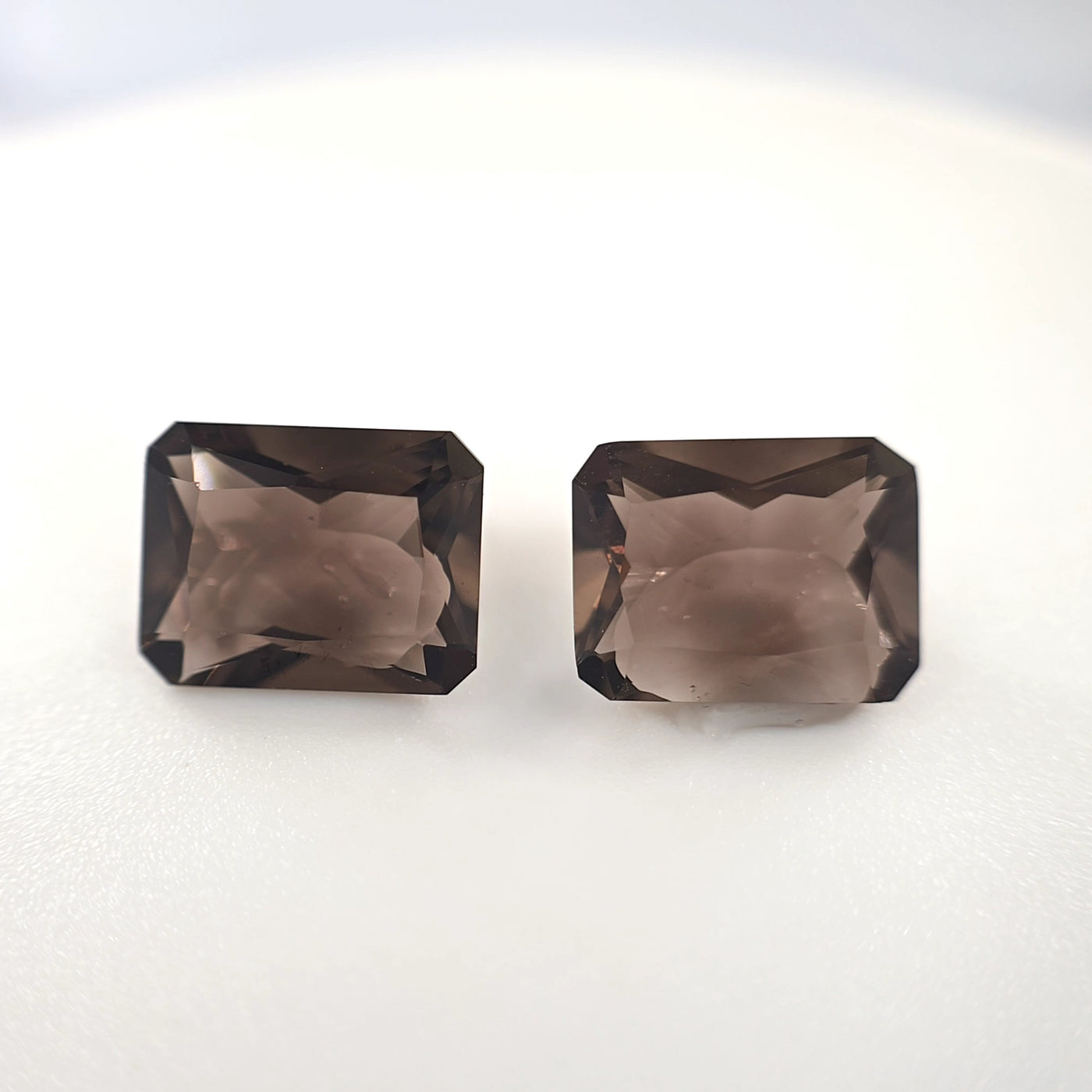 3.81 Ct Tw Smoky Quartz Matched Pair Rectangle Cut – Smoky Brown