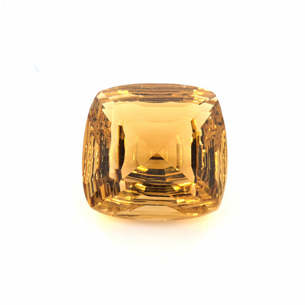 Citrine Cushion Fantasy Cut 17.47 Ct – Golden Honey Orange Citrine