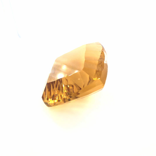 Citrine Cushion Fantasy Cut 17.47 Ct – Golden Honey Orange Citrine
