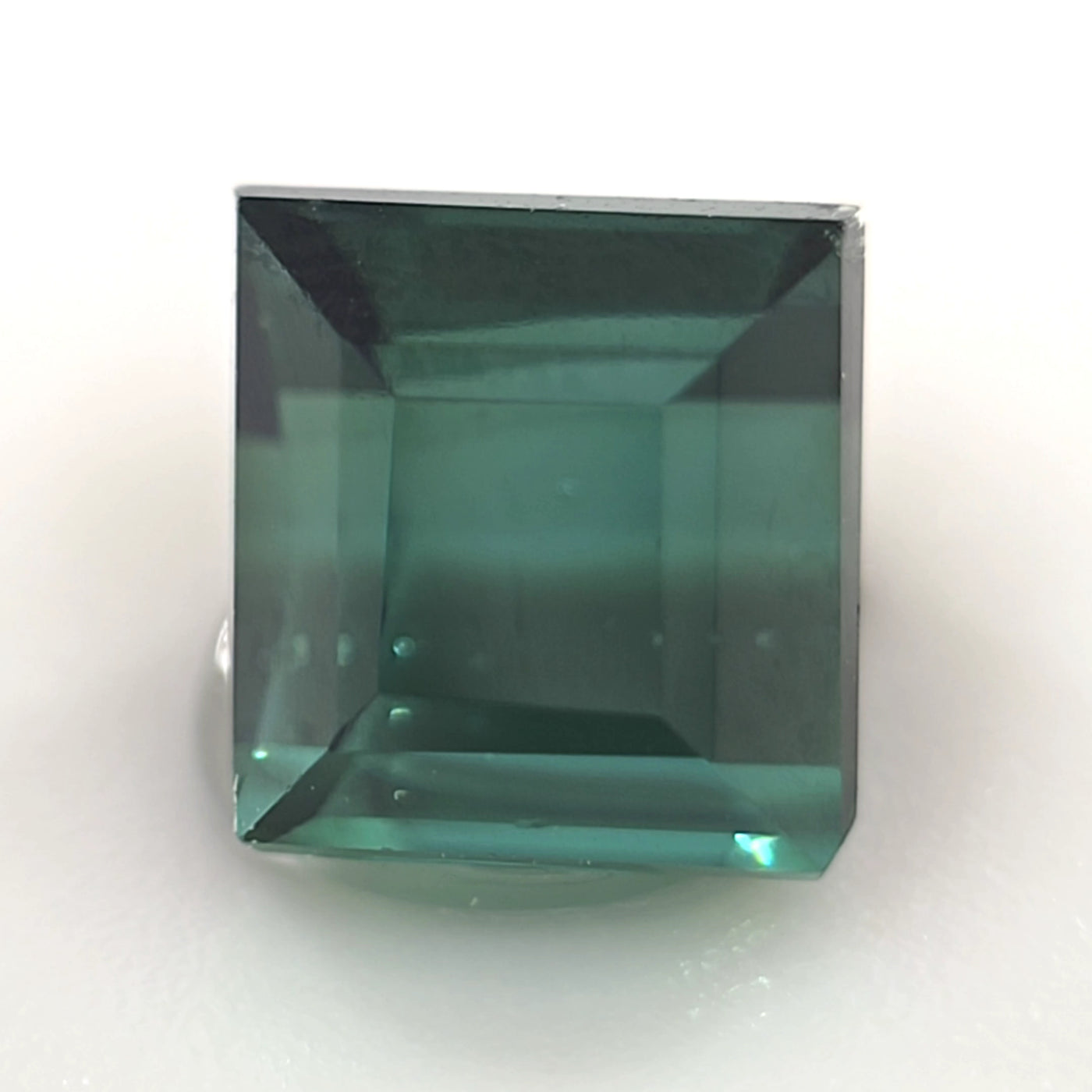 1.27 Ct Teal Tourmaline Square Step Cut – Deep Forest Teal