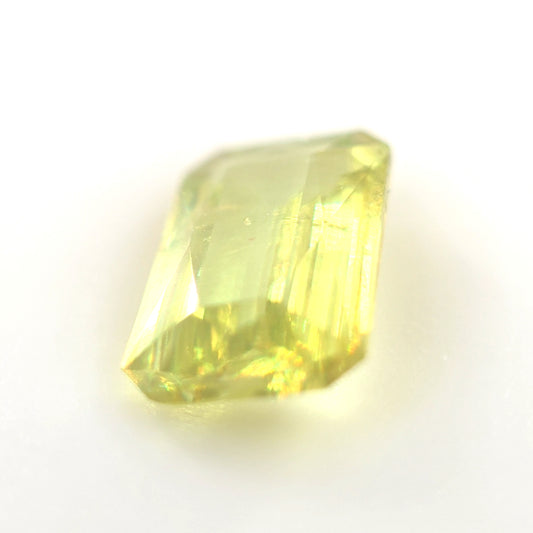 1.27 Ct Yellow Zircon Emerald Cut – Light Chartreuse Glow