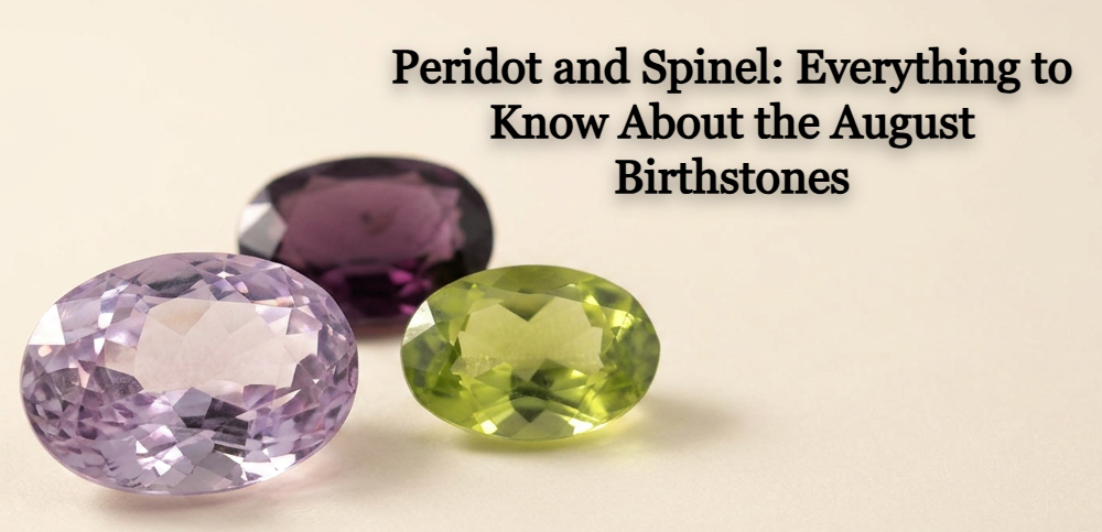 August birthstones featuring Lavender spinel and Lime Green peridot gemstones | Birthstone Guide