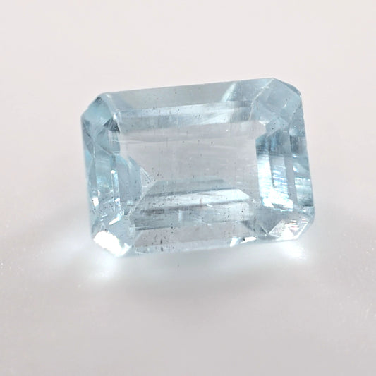 Aquamarine Emerald Cut 1.64 Ct – Light Icy Blue Natural Beryl