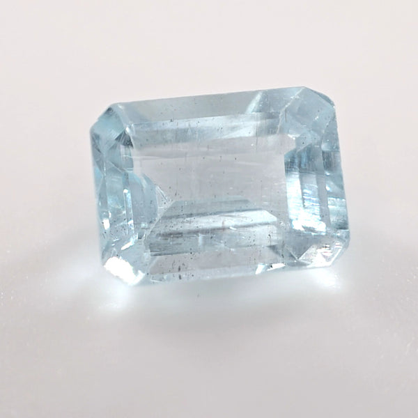 Aquamarine Emerald Cut 1.64 Ct – Light Icy Blue Natural Beryl