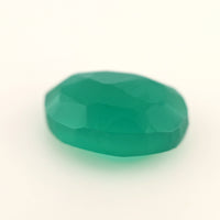 3.83 Ct Green Chalcedony Oval Rose Cut – Translucent Teal