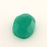 3.83 Ct Green Chalcedony Oval Rose Cut – Translucent Teal