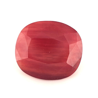 4.65 Ct Red Chalcedony Oval Rose Cut – Translucent Salmon Tone