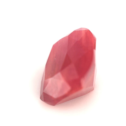 4.65 Ct Red Chalcedony Oval Rose Cut – Translucent Salmon Tone