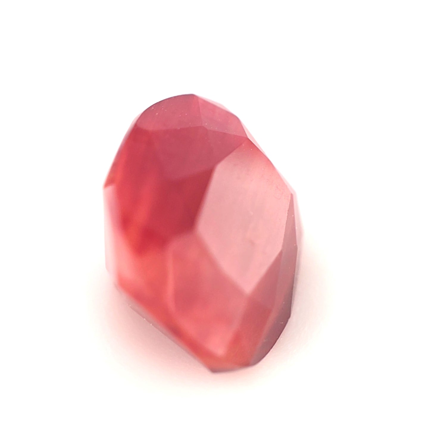 4.65 Ct Red Chalcedony Oval Rose Cut – Translucent Salmon Tone