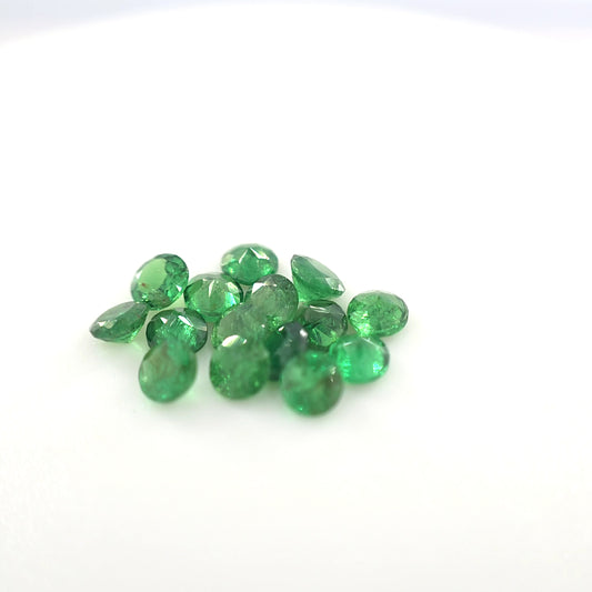 Tsavorite Garnet Round Cut Parcel – 1.54 TCW – Vivid Green Natural Garnets