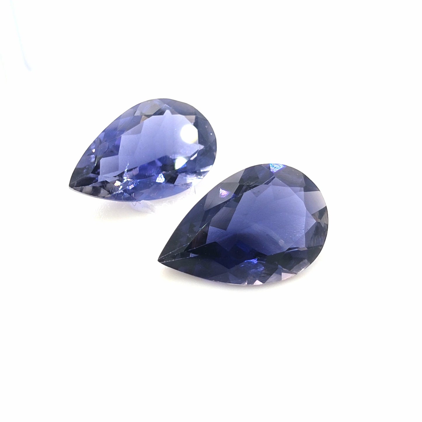 Iolite Pear Cut Matched Pair 4.36 Tcw – Deep Violet Blue Iolite