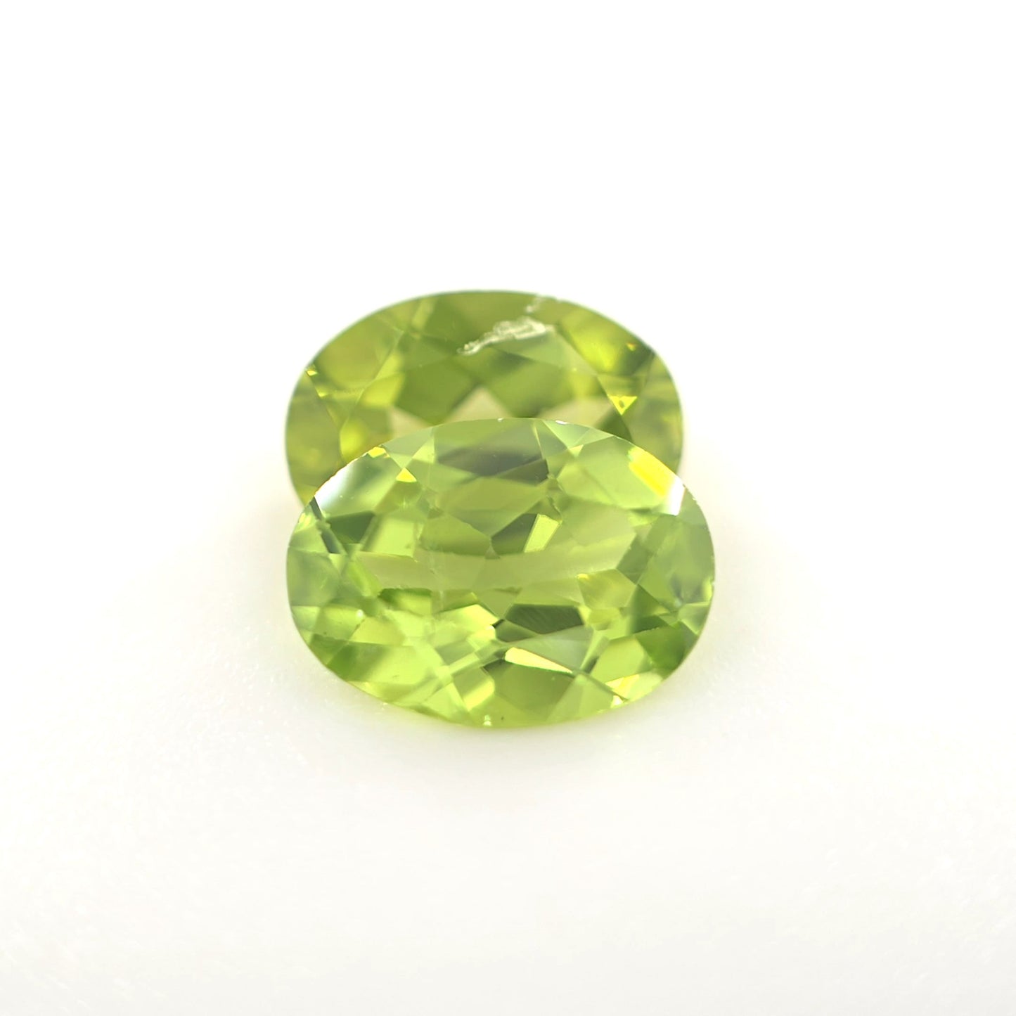 Peridot Cushion Cut Pair 2.45 Ct Tw – Lime Green Matching Pair