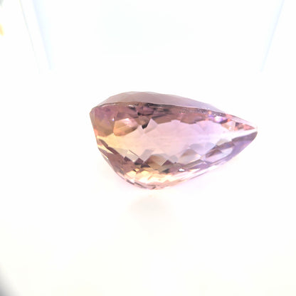 Ametrine Pear Cut 18.58 Ct – Lavender Purple & Golden Peach Ametrine