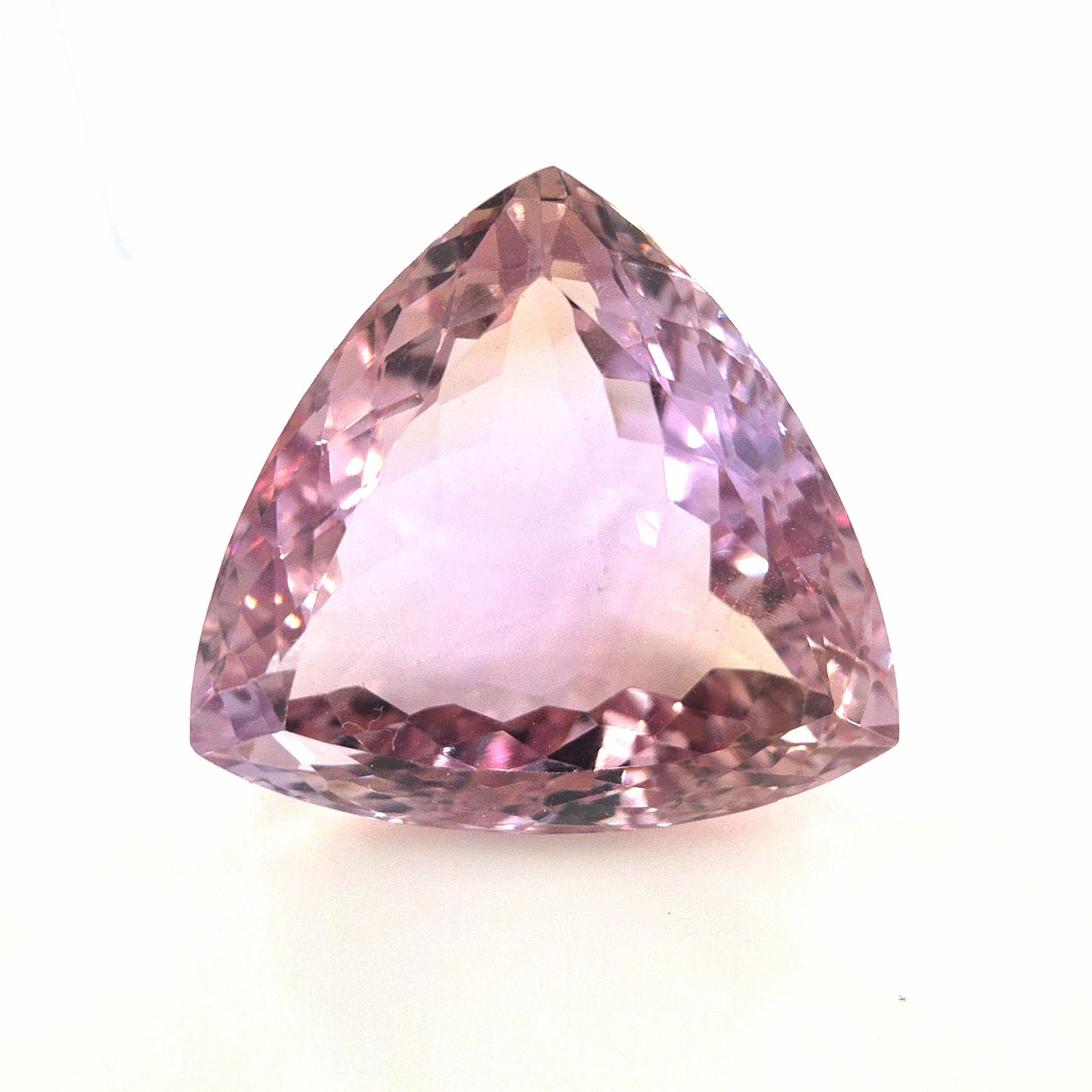 Ametrine Trillion Cut 26.94 Ct – Soft Purple and Golden Peach Bi-Color Quartz