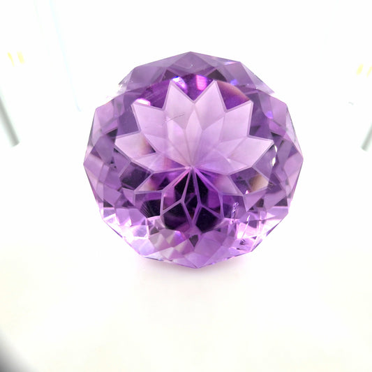 Amethyst Fantasy Round Cut 52.46 Ct – Medium Violet Purple Amethyst