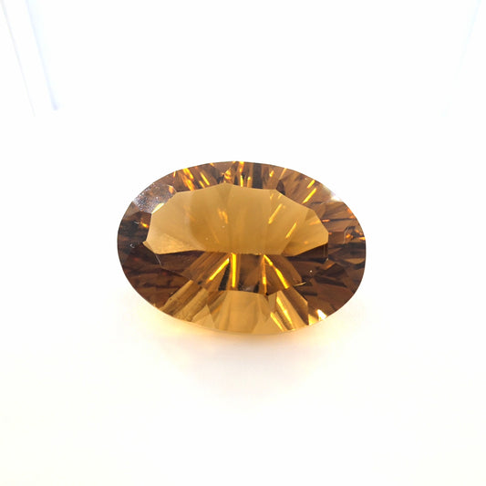 Citrine Oval Cut 12.62 Ct – Deep Golden Brown Citrine