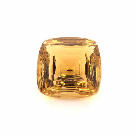 Citrine Cushion Fantasy Cut 17.47 Ct – Golden Honey Orange Citrine