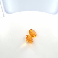 Citrine Round Cut Matched Pair 0.92 Tcw – Golden Orange Citrine