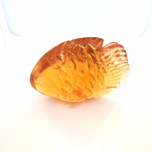 Carved Citrine Fish 11.92 Ct – Golden Orange Citrine Carving