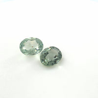 Blue Green Sapphire Oval Pair 0.94 TCW – Matched Sapphire Pair