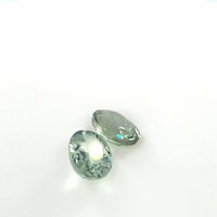 Blue Green Sapphire Oval Pair 0.94 TCW – Matched Sapphire Pair