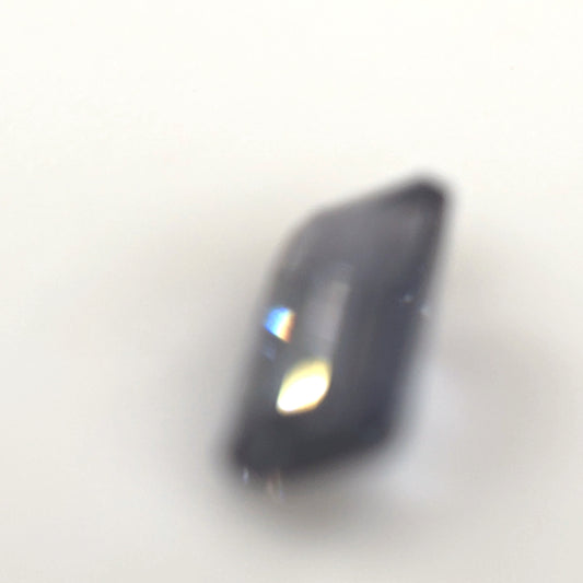 0.77 Ct Blue Gray Spinel Rectangle Step Cut – Steel Gray Natural Spinel