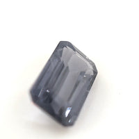 0.77 Ct Blue Gray Spinel Rectangle Step Cut – Steel Gray Natural Spinel