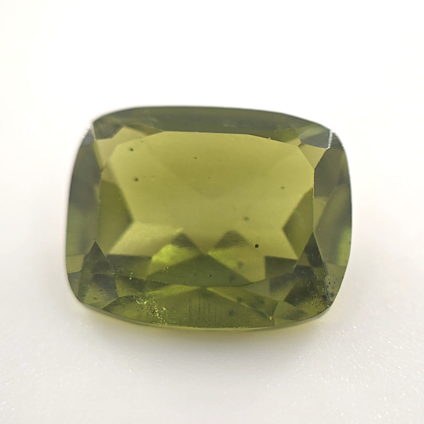 4.96 Ct Green Spinel Rectangle Cushion Cut – Olive Yellowish Green Natural Spinel