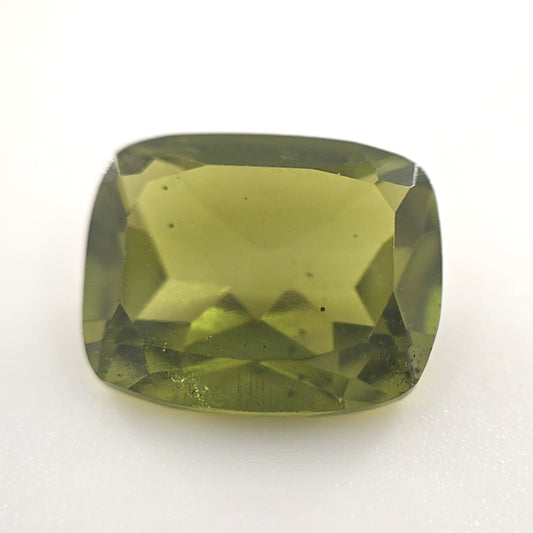 4.96 Ct Green Spinel Rectangle Cushion Cut – Olive Yellowish Green Natural Spinel