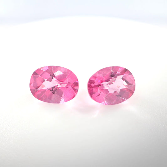 Pink Topaz Oval Cut Pair 3.44 Ct Tw – Rosy Pink Matching Pair