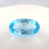 13.08 Ct Blue Topaz Oval Brilliant Cut – Bright Sky Blue