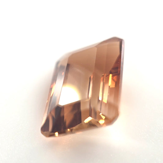 4.48 Ct Champagne Topaz Emerald Cut – Warm Golden Brown