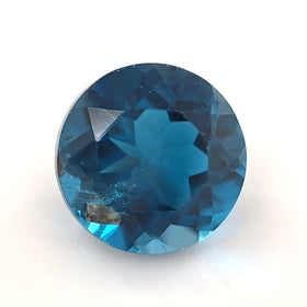 1.75 Ct Deep Blue Topaz Round Cut – Bold Teal Blue