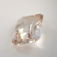 4.40 Ct Champagne Topaz Emerald Cut – Soft Peach Tone