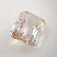 4.40 Ct Champagne Topaz Emerald Cut – Soft Peach Tone