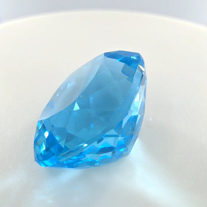 Swiss Blue Topaz Cushion Cut 20.30 Ct – Vivid Electric Blue Topaz