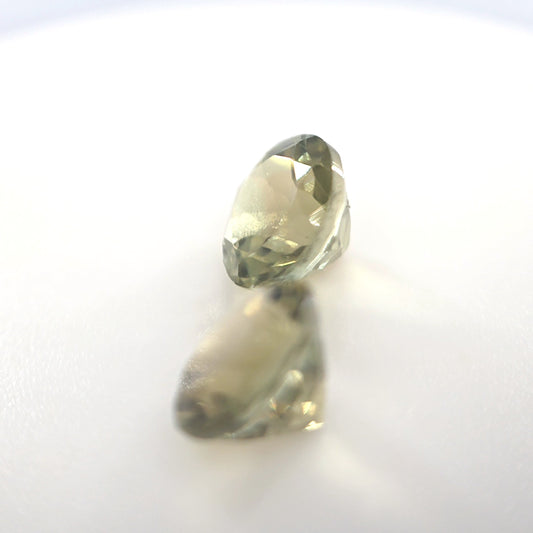Tourmaline Round Cut Pair 2.97 Ct Tw – Olive Green Matching Pair