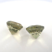 Tourmaline Round Cut Pair 2.97 Ct Tw – Olive Green Matching Pair