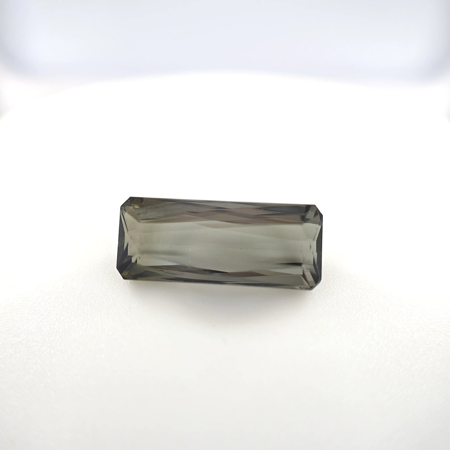 Smoky Green Tourmaline 5.46 Ct Rectangle Cut – Natural Earth-Tone Gemstone