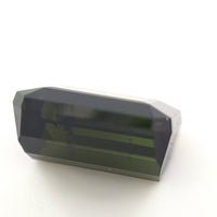 6.45 Ct Dark Green Tourmaline Emerald Cut – Deep Forest Green