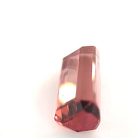 3.59 Ct Champagne Pink Tourmaline Emerald Cut – Warm Rosé Tone