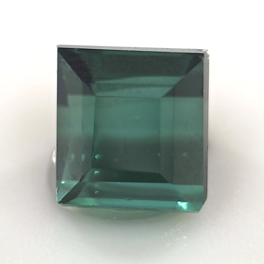 1.27 Ct Teal Tourmaline Square Step Cut – Deep Forest Teal