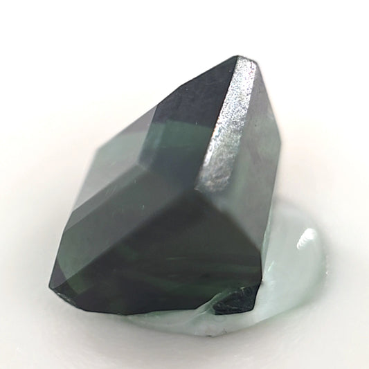 1.27 Ct Teal Tourmaline Square Step Cut – Deep Forest Teal