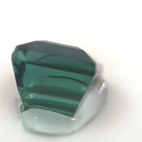1.27 Ct Teal Tourmaline Square Step Cut – Deep Forest Teal