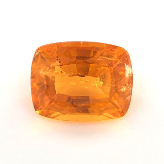 1.54 Ct Orange Tourmaline Cushion Cut – Bright Mandarin Glow