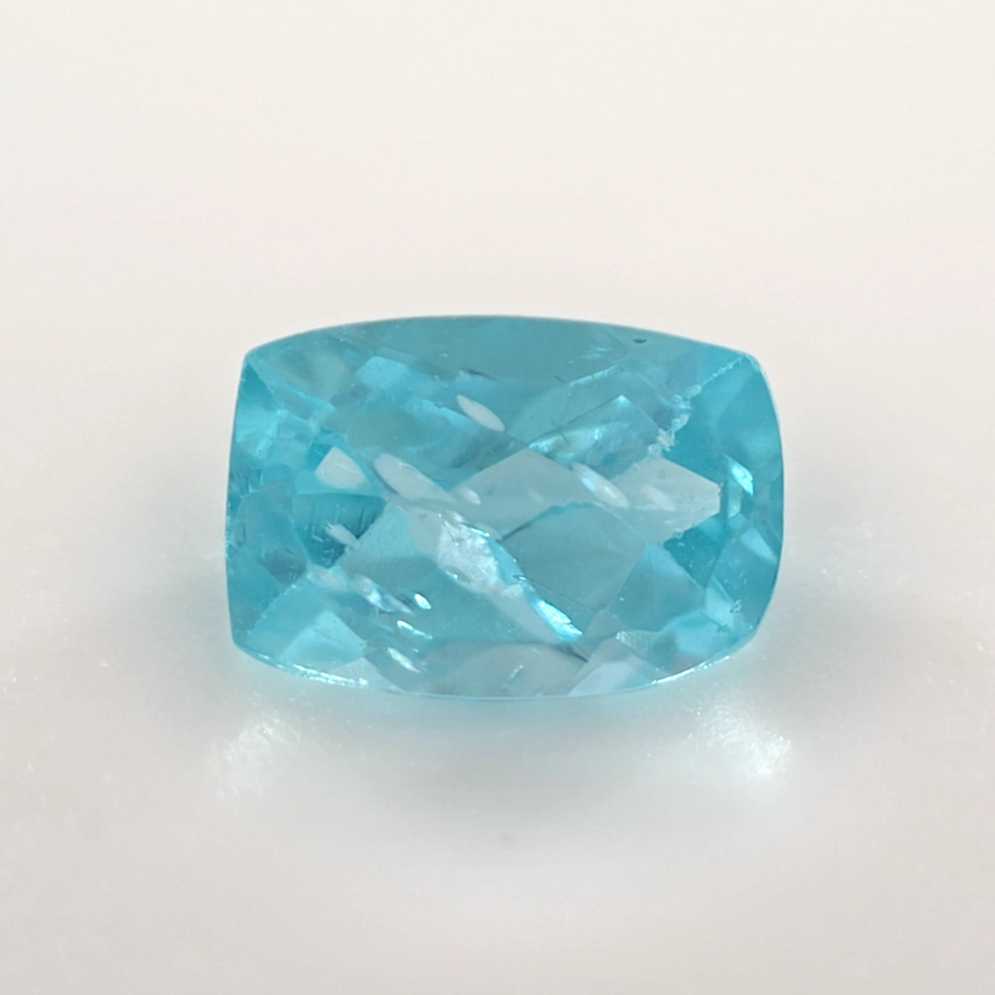 0.84 Ct Blue Tourmaline Cushion Cut – Bright Aqua Glow
