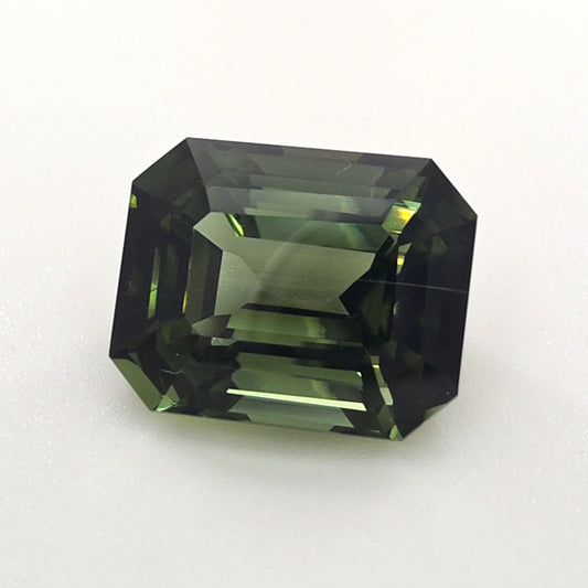 Green Tourmaline Emerald Cut 5.48 Ct – Deep Forest Green Tourmaline